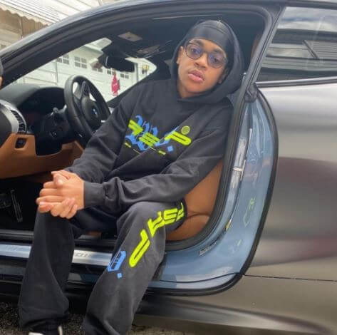 Michael Rainey Jr. in his car.